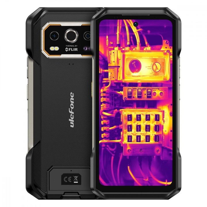 Okostelefon Ulefone Armor 27T Pro 5G, 12GB RAM, 256GB, hőkamera, IP68/IP69K, fekete