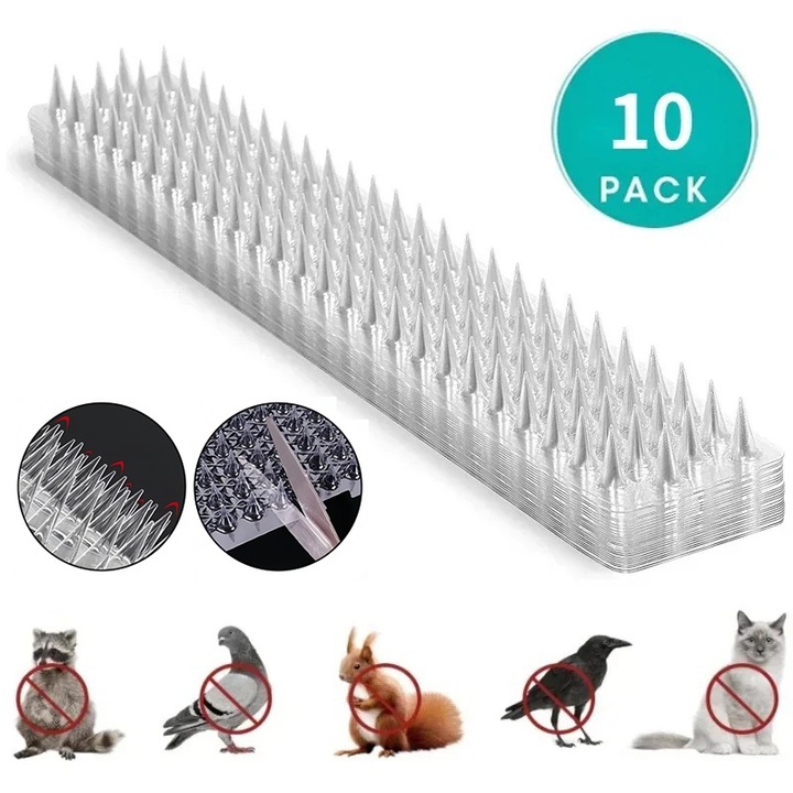 Set de protectie impotriva animalelor, ZOUN, 10 panouri, alb, 43x4x3.5 cm, taiere si asamblare flexibila