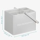 Organizator metalic produse de curatenie Navaris, 27.7 x 23 x 21 cm, 3 compartimente, tava interioara detasabila, Gri