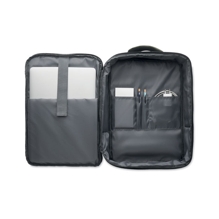Rucsac laptop 15 inch STYLUX LAUGAR, deschidere 180, material reciclat, 41x29x11cm