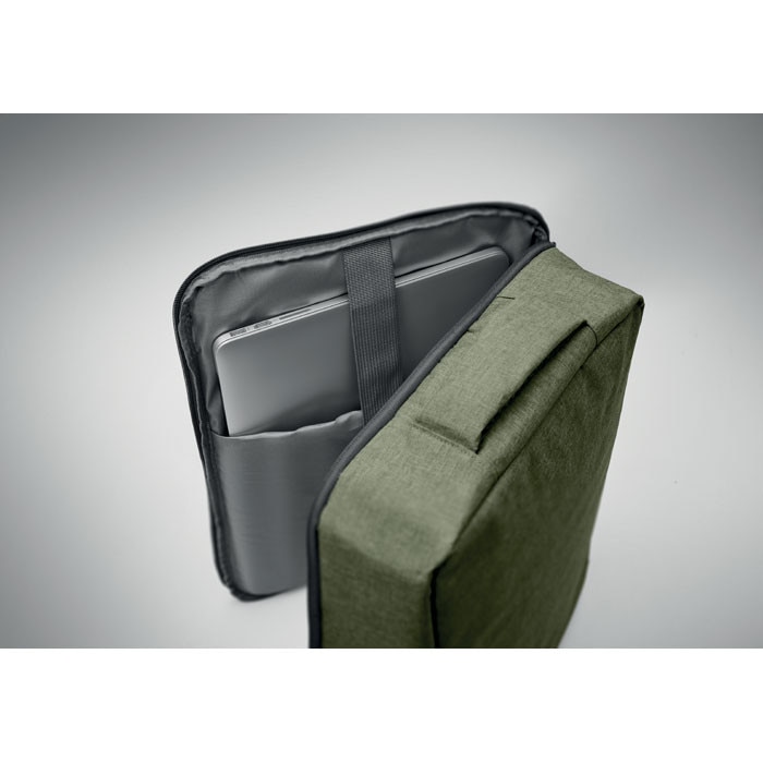 Rucsac laptop 15 inch STYLUX LAUGAR, deschidere 180, material reciclat, 41x29x11cm
