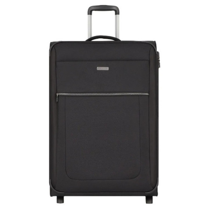 Troler de cală, Travelite, 2 roți, 68x43x26 cm, Negru, 55l