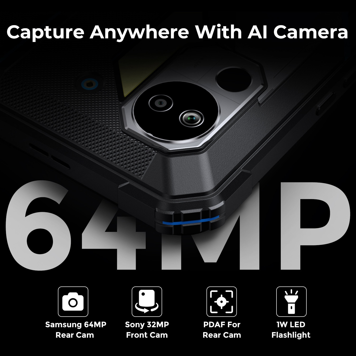 Tableta FOSSiBOT DT3, 10.4-inch, Android 15, 32 (12+20) GB RAM +256GB (Suport TF card), octa-core, Baterie 21560mAh, 64MP + 32MP, Wi-Fi 6, Bluetooth 5.2, GPS, NFC, Incarcare 66W, Negru/Gri