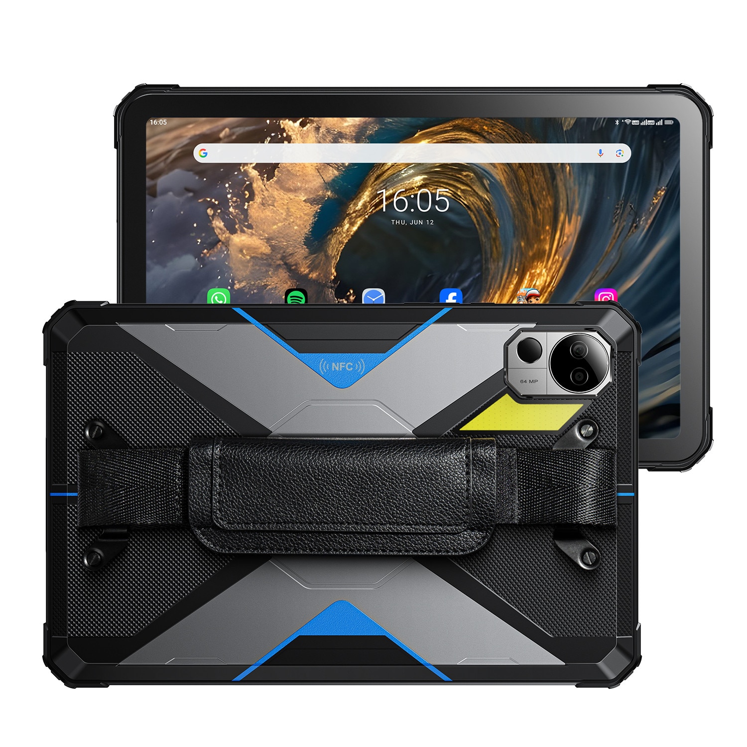 Tableta FOSSiBOT DT3, 10.4-inch, Android 15, 32 (12+20) GB RAM +256GB (Suport TF card), octa-core, Baterie 21560mAh, 64MP + 32MP, Wi-Fi 6, Bluetooth 5.2, GPS, NFC, Incarcare 66W, Negru/Gri