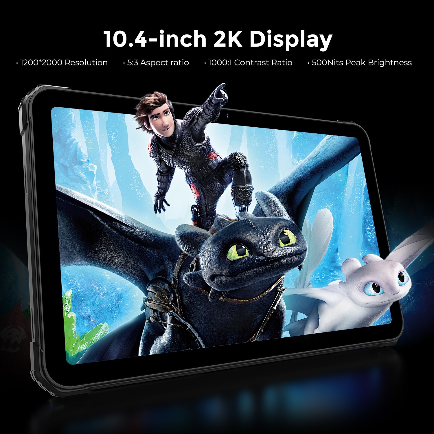 Tableta FOSSiBOT DT3, 10.4-inch, Android 15, 32 (12+20) GB RAM +256GB (Suport TF card), octa-core, Baterie 21560mAh, 64MP + 32MP, Wi-Fi 6, Bluetooth 5.2, GPS, NFC, Incarcare 66W, Negru/Gri