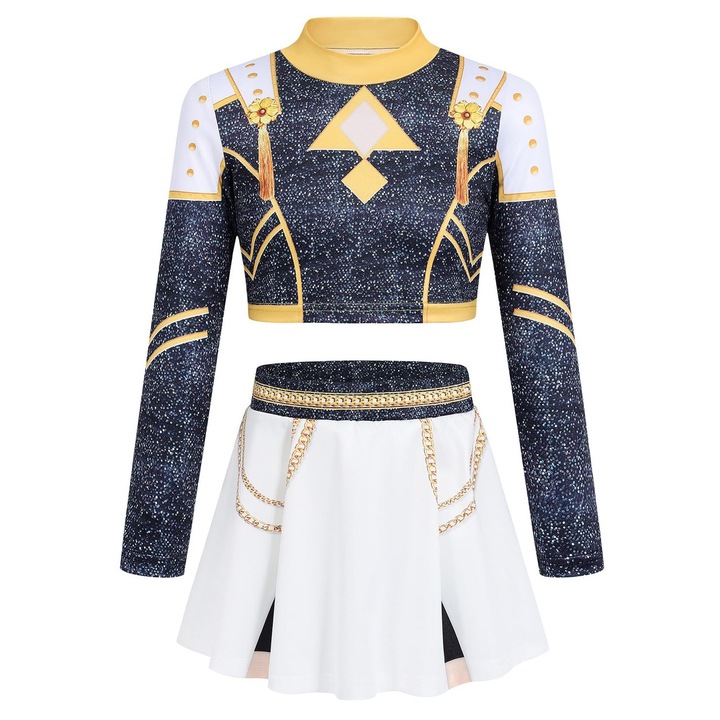 Costum 3D imprimat pentru femei, Devil Hunter, negru cu auriu, , 120cm