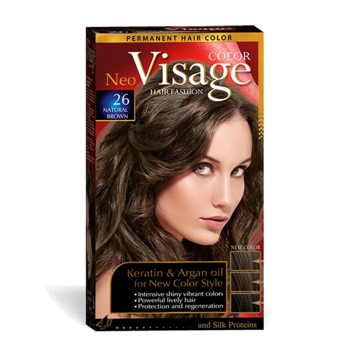 Visage Vopsea de par Neo Keratin & Argan Oil 26 Natural Brown