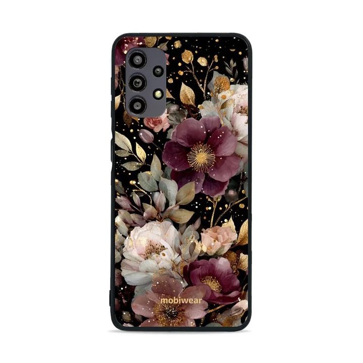 Husa telefon, Mobiwear, compatibila cu Samsung Galaxy A32 5G, design floral, multicolor, material plastic si TPU