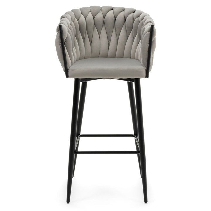 Тапициран стол, New Home, светлосив, 67см височина на седалката, 54x55см