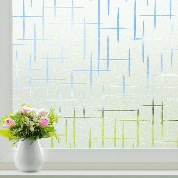 Öntapadós fólia vasalatokhoz, matt üveg hatású, 44,5x400cm, elegáns design, nedvességálló