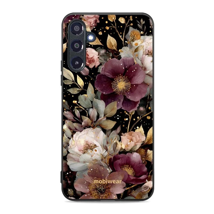 Husa telefon Mobiwear Glossy pentru Samsung Galaxy A16 / A16 5G, design floral, rezistent la socuri si zgarieturi, multicolor