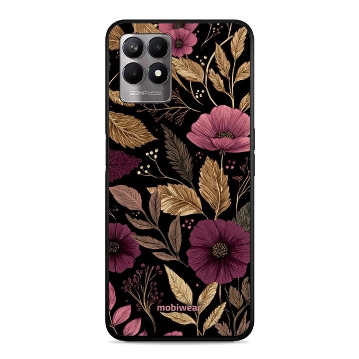 Husa telefon Mobiwear Glossy, set, Realme 8i, fialova, rezistenta la socuri, rezistenta la zgarieturi