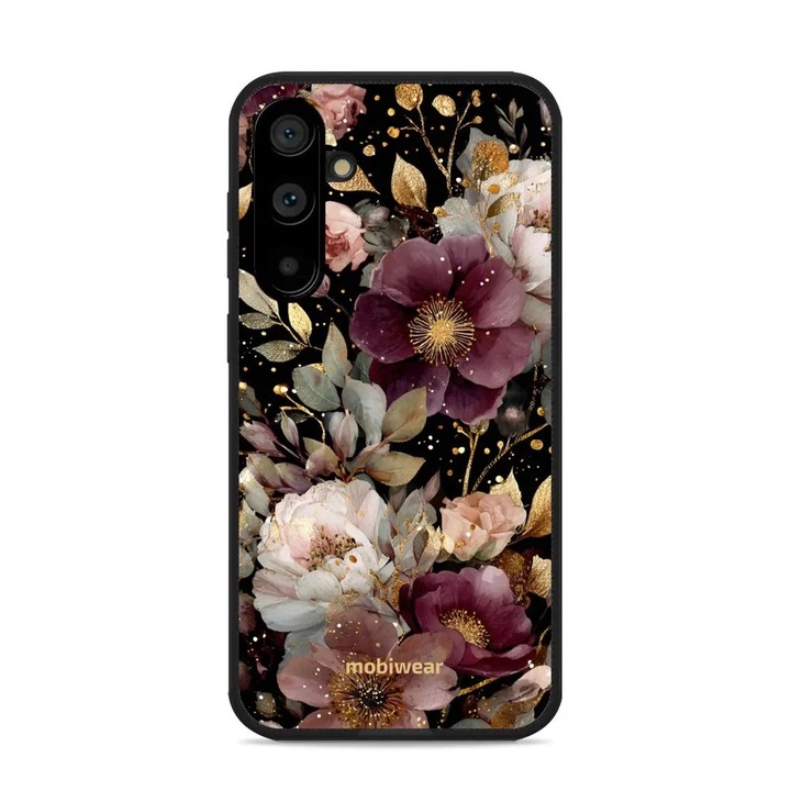 Husa telefon, Mobiwear, compatibila cu Samsung Galaxy S23 FE, design floral, rezistenta la socuri, multicolor