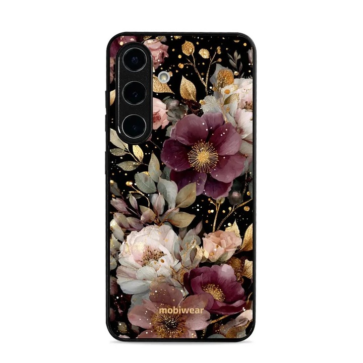 Husa telefon, Mobiwear, compatibila cu Samsung Galaxy S25, design floral, rezistenta la socuri, multicolor