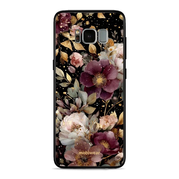 Husa telefon, Mobiwear, compatibila cu Samsung Galaxy S8, design floral, rezistenta la socuri, multicolor