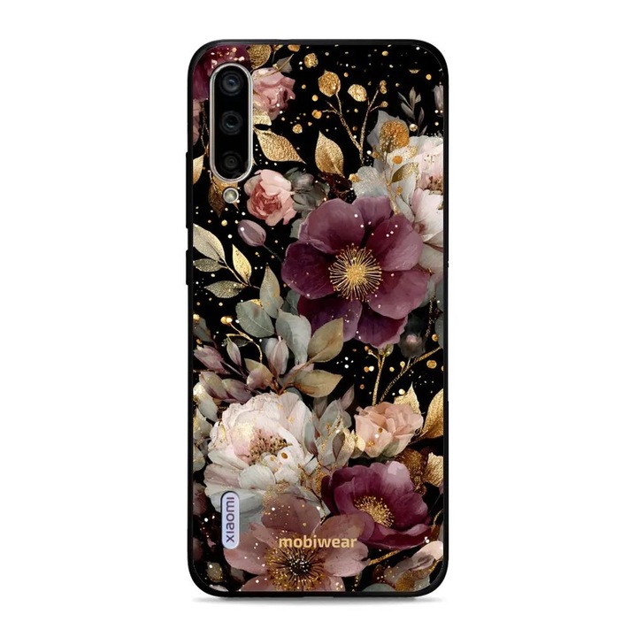 Husa telefon Mobiwear Glossy, pentru Xiaomi Mi A3, design floral, rezistent la socuri, multicolor