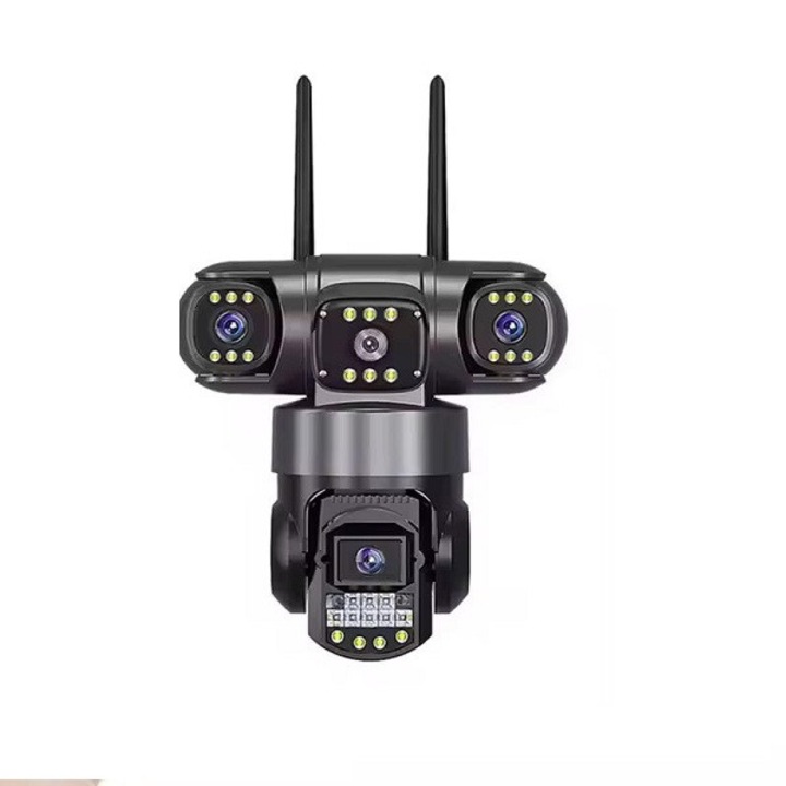 Cameră de supraveghere exterior Miromoto 4K, 10x zoom, negru, IP66, WiFi 2.4Ghz