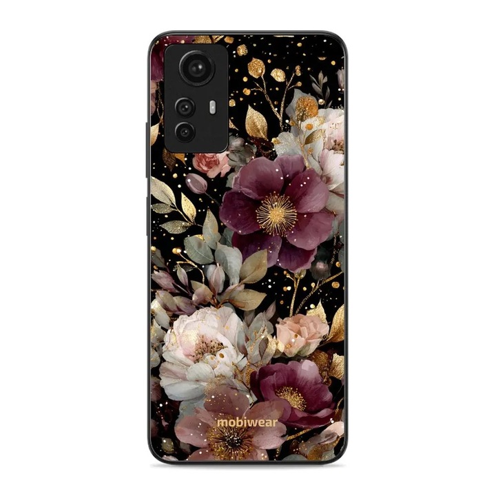 Калъф за телефон Mobiwear Glossy, за Xiaomi Redmi Note 12S, дизайн цветя, многоцветен, материал пластмаса и TPU