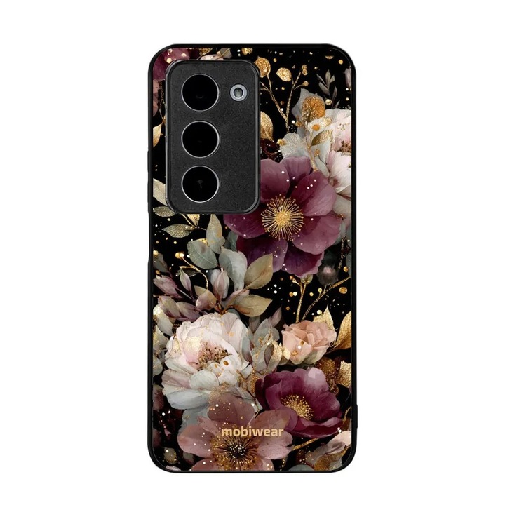 Husa telefon Mobiwear Glossy pentru Xiaomi Redmi 15 5G, design floral, rezistent la socuri, multicolor