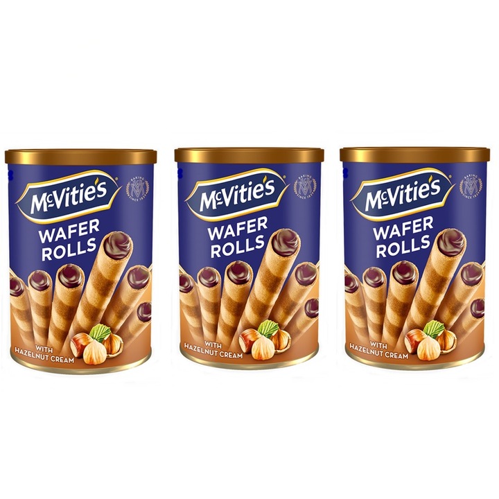 Napolitane McVities cu crema de alune, set 3 x 170 gr, 500 g