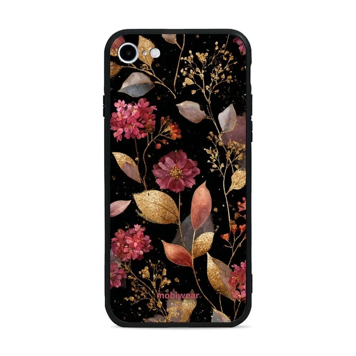 Калъф за телефон Mobiwear Glossy за Apple iPhone 7 / 8 / SE 2020 / SE 2022, флорален дизайн, многоцветен, материал пластмаса и TPU, комплект 1 калъф