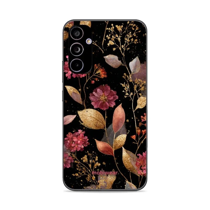 Husa telefon Mobiwear Glossy pentru Samsung Galaxy A34 5G, design floral, rezistent la socuri si zgarieturi, multicolor