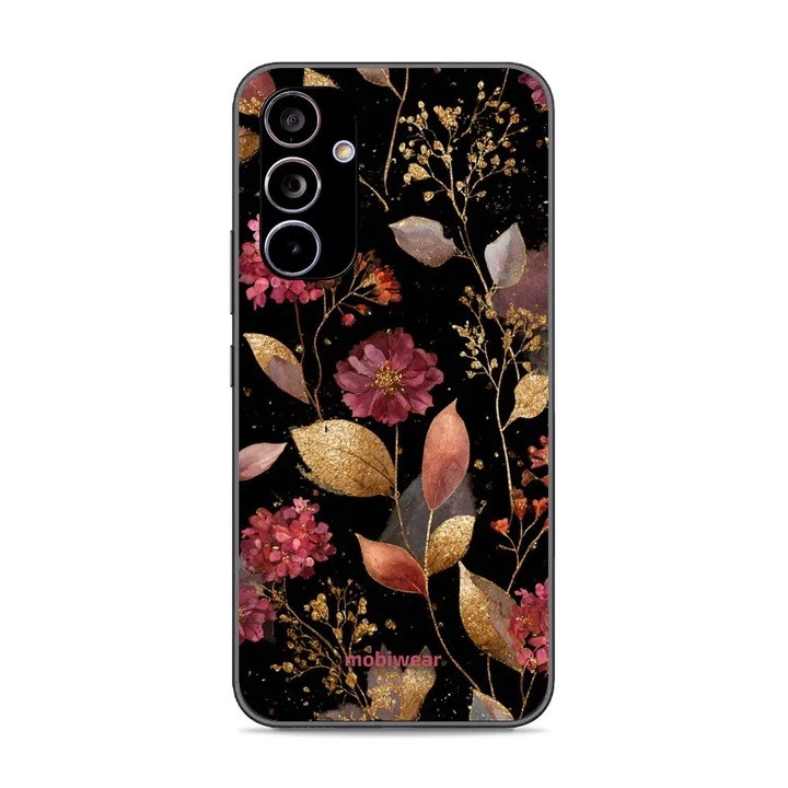 Husa telefon Mobiwear Glossy pentru Samsung Galaxy A54 5G, multicolor, design flori, rezistent la socuri si zgarieturi