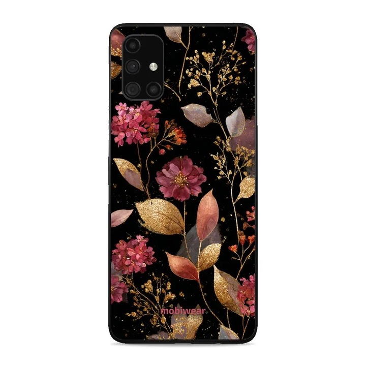 Husa telefon Mobiwear Glossy pentru Samsung Galaxy M31s, design floral, rezistent la socuri si zgarieturi, multicolor