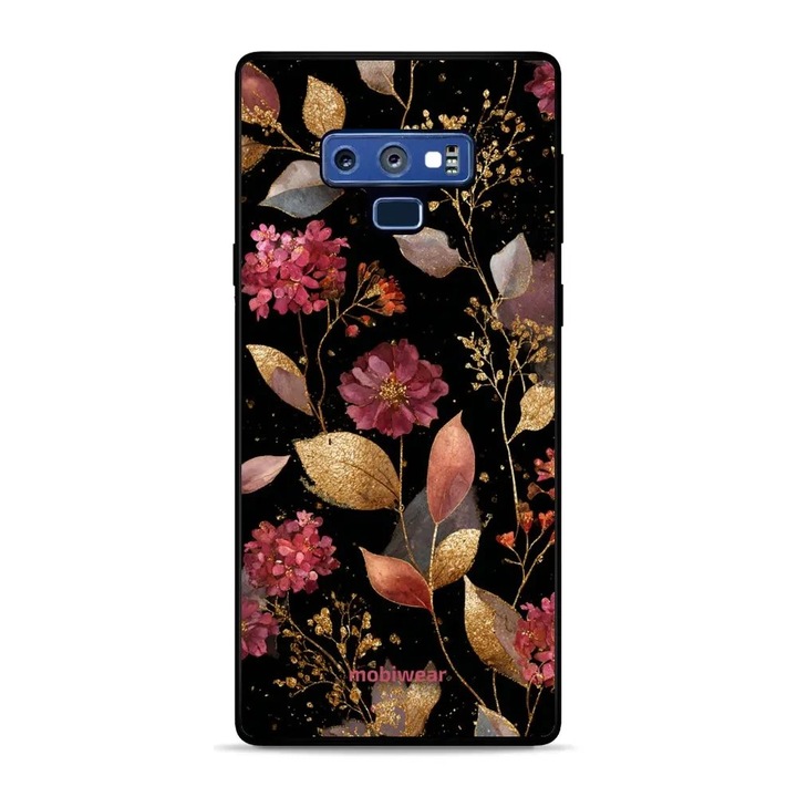 Husa telefon Mobiwear Glossy pentru Samsung Galaxy Note 9, design floral, rezistent la socuri, multicolor
