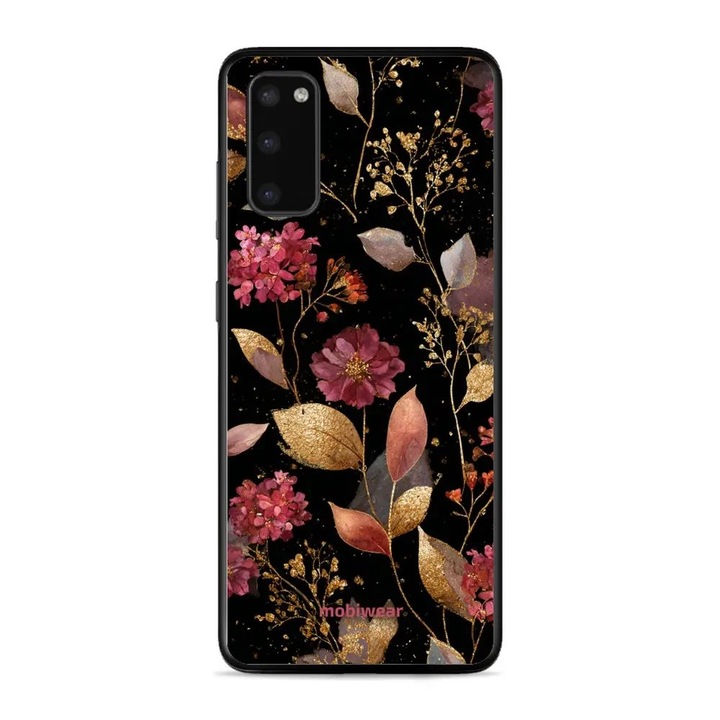 Husa telefon, Mobiwear, compatibila cu Samsung Galaxy S20, design flori, multicolor
