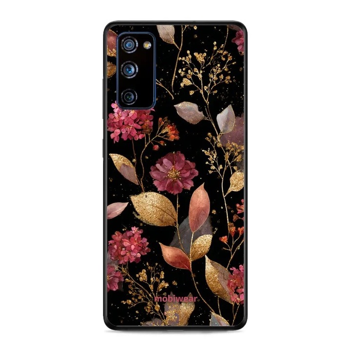Husa telefon Mobiwear Glossy pentru Samsung Galaxy S20 FE, design floral, rezistent la socuri si zgarieturi, multicolor