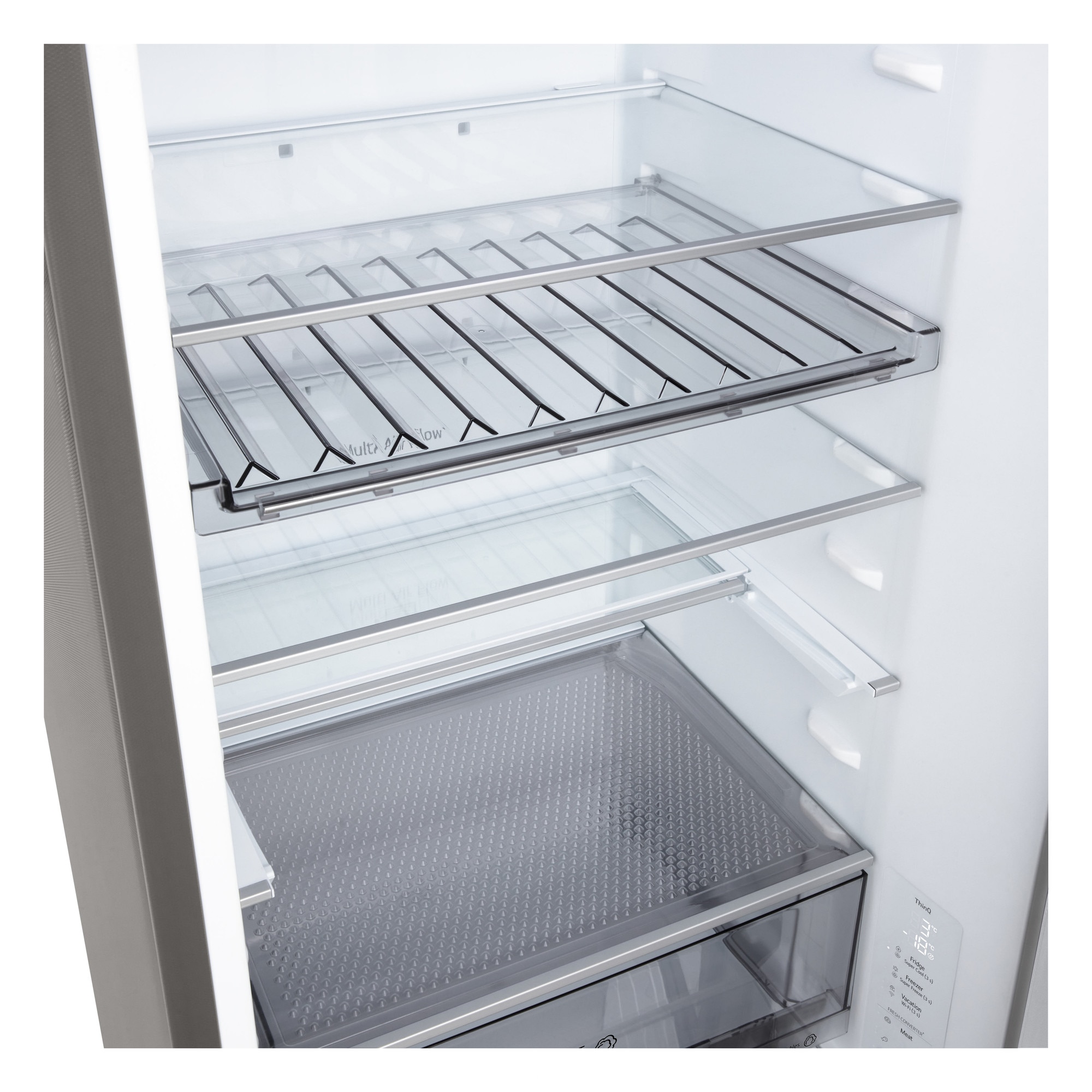 Combina Frigorifica LG, GBBS322CPY, No Frost, 375 L, Wi-Fi, Compresor Smart Inverter, Fresh Converter+, Argintiu, Cls C