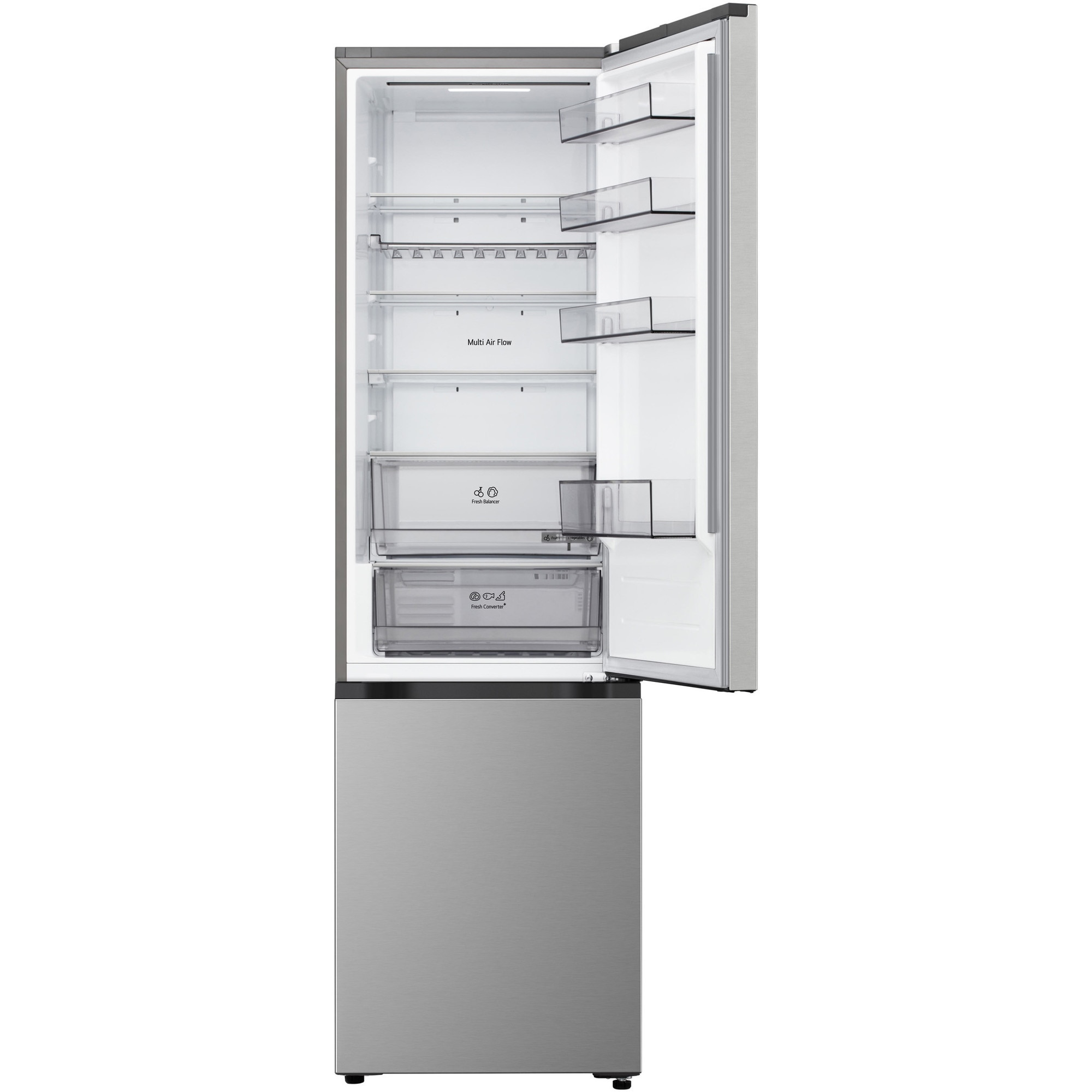 Combina Frigorifica LG, GBBS322CPY, No Frost, 375 L, Wi-Fi, Compresor Smart Inverter, Fresh Converter+, Argintiu, Cls C