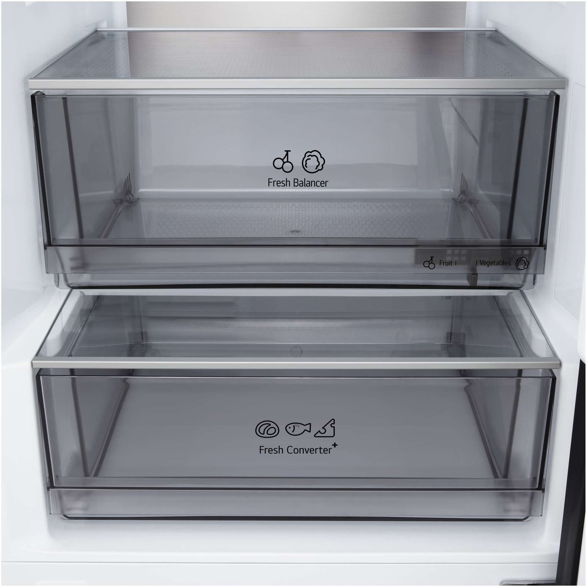 Combina Frigorifica LG, GBB525, No Frost, 375 L, Display extern, Wi-Fi, Compresor Smart Inverter, Fresh Converter+, Negru, cls C