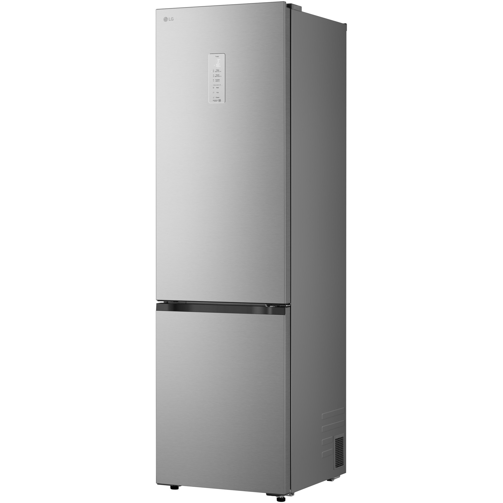 Combina Frigorifica LG,GBB525CPY, No Frost, 375 L, Wi-Fi, Compresor Smart Inverter, Display extern, Fresh Converter+ Argintiu, Cls C