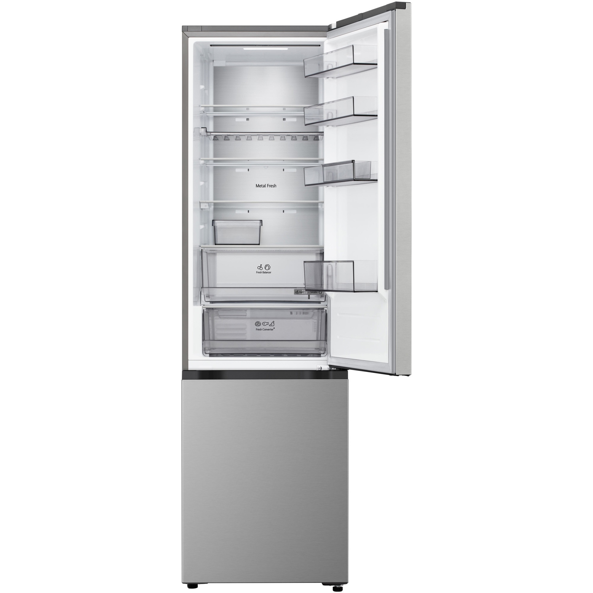 Combina Frigorifica LG,GBB525CPY, No Frost, 375 L, Wi-Fi, Compresor Smart Inverter, Display extern, Fresh Converter+ Argintiu, Cls C