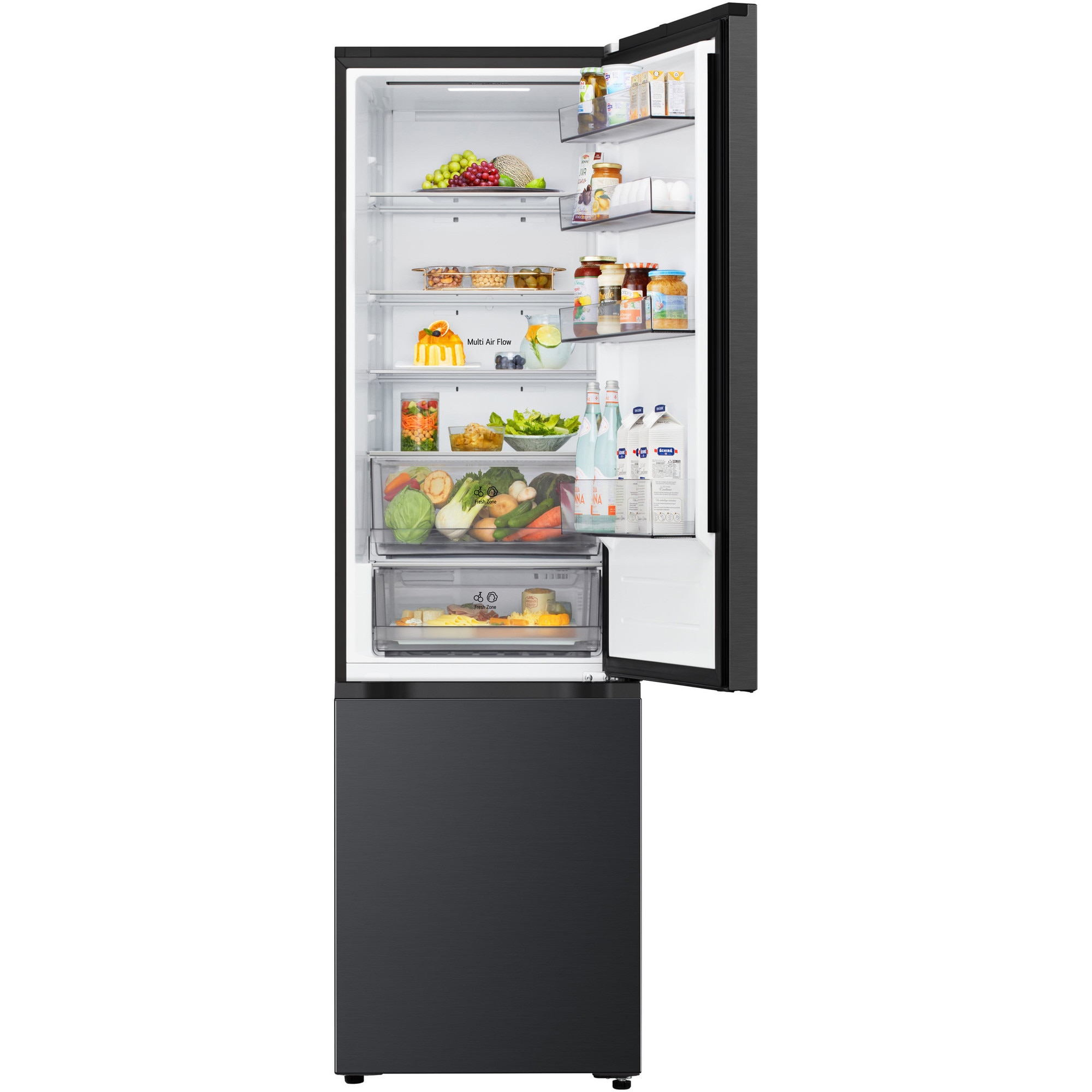 Combina Frigorifica LG, GBBSJ21DEP, No Frost, 375 L, Compresor Smart Inverter, Wi-Fi, DoorCooling, Negru, cls D