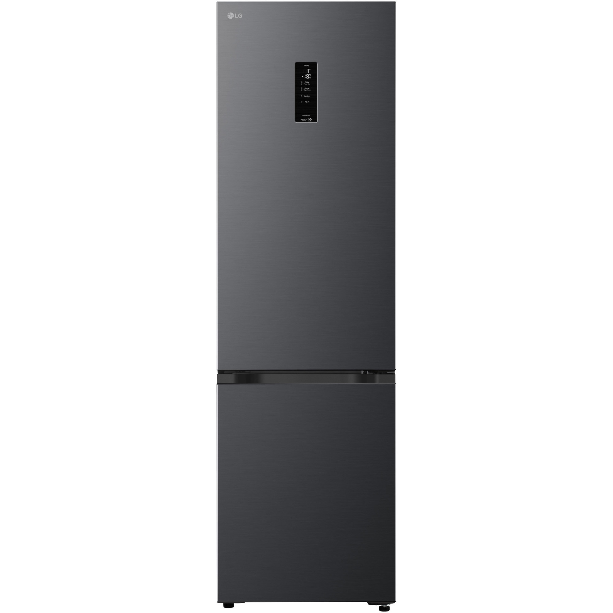Combina Frigorifica LG, GBBSJ21DEP, No Frost, 375 L, Compresor Smart Inverter, Wi-Fi, DoorCooling, Negru, cls D