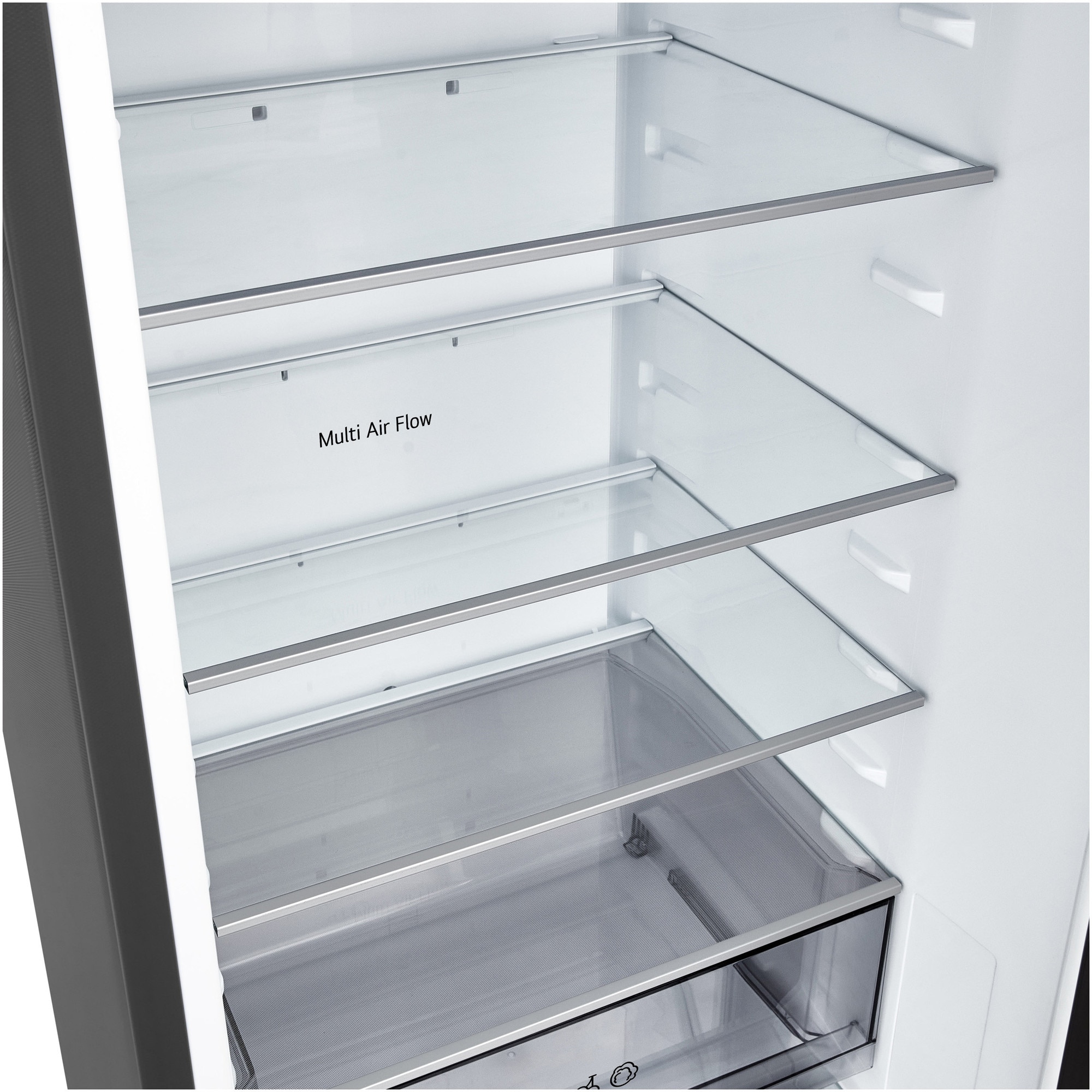 Combina Frigorifica LG, GBBSJ21DEP, No Frost, 375 L, Compresor Smart Inverter, Wi-Fi, DoorCooling, Negru, cls D