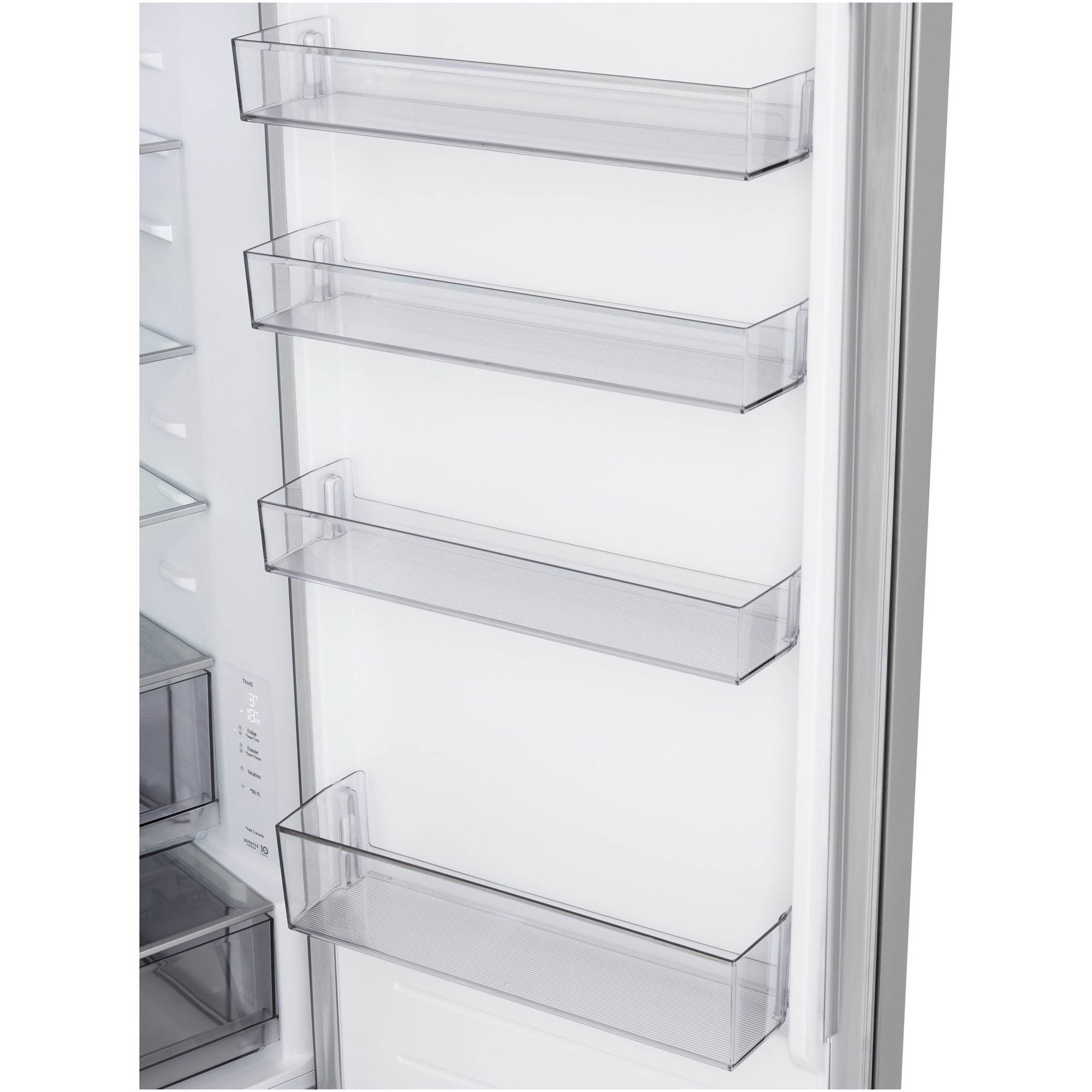 Combina Frigorifica LG, GBBSJ20EPY, No Frost, 375 L, Compresor Smart Inverter, DoorCooling+™, Wi-Fi, Argintiu, cls E