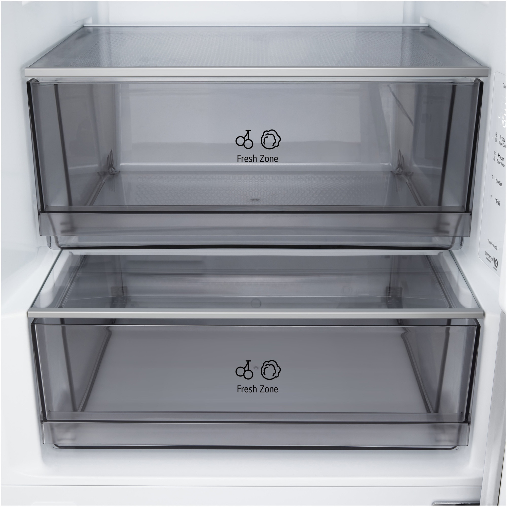 Combina Frigorifica LG, GBBSJ20EPY, No Frost, 375 L, Compresor Smart Inverter, DoorCooling+™, Wi-Fi, Argintiu, cls E