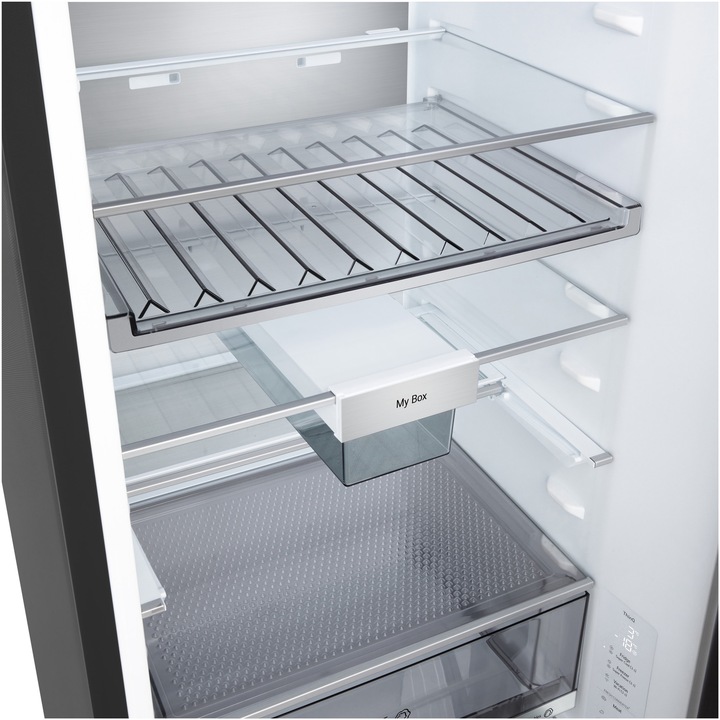 Combina frigorifica LG GBBS726AEV, Clasa A, No Frost, 375 Litri, H 200 cm, Negru