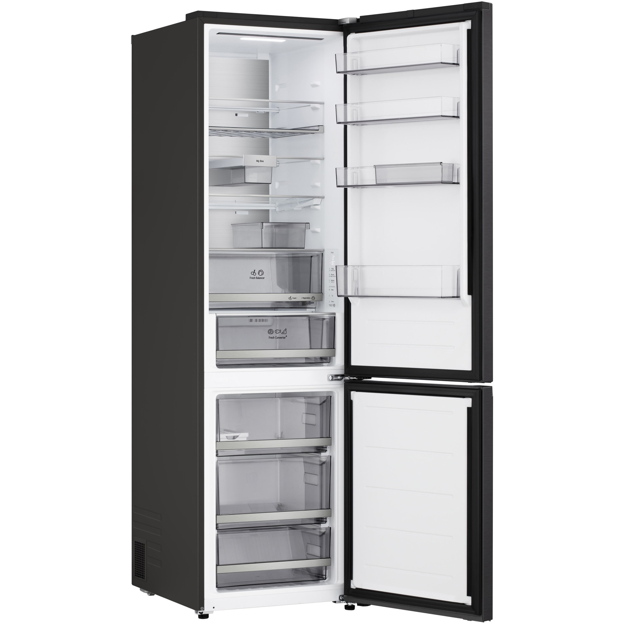 Combina frigorifica LG GBBS726AEV, No Frost, 375 l, H 203 cm, Clasa A, Wi-Fi, Negru