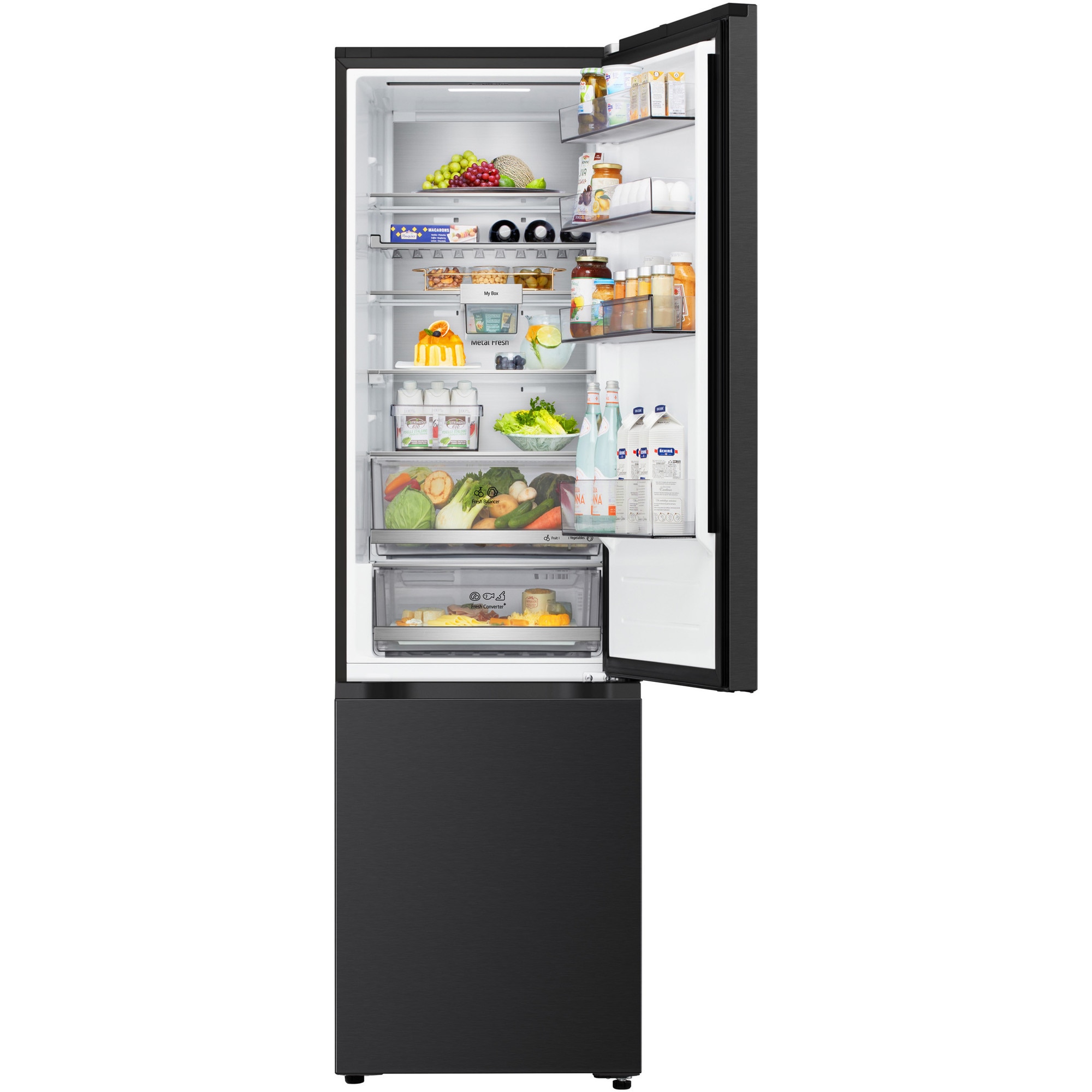 Combina frigorifica LG GBBS726AEV, No Frost, 375 l, H 203 cm, Clasa A, Wi-Fi, Negru