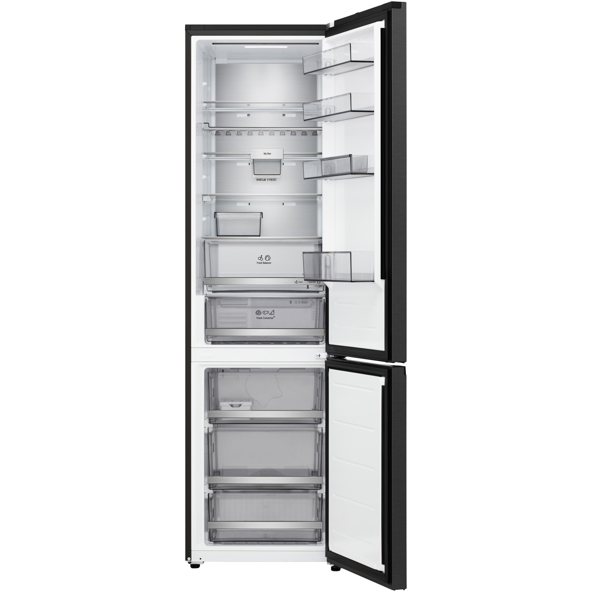 Combina frigorifica LG GBBS726AEV, No Frost, 375 l, H 203 cm, Clasa A, Wi-Fi, Negru