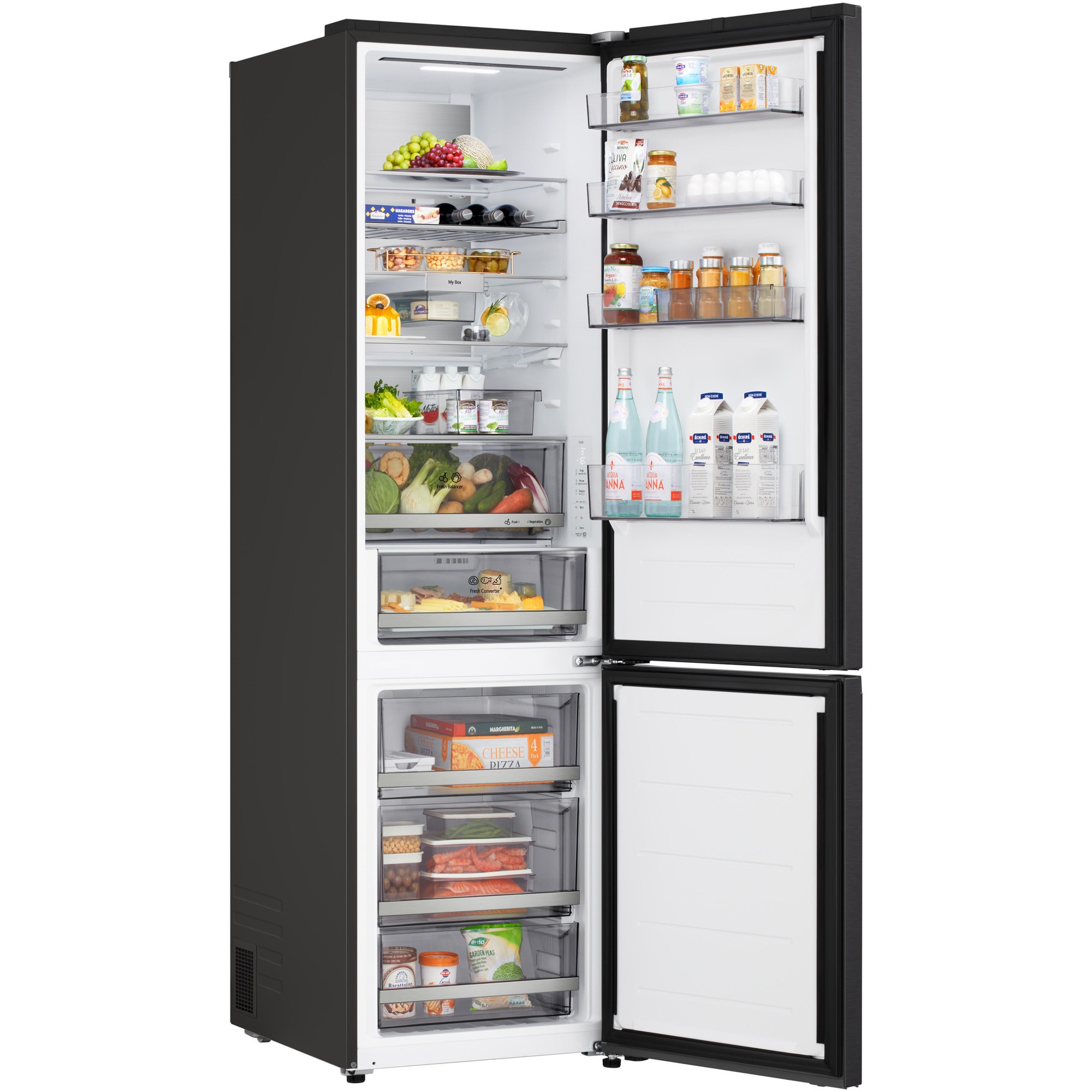 Combina frigorifica LG GBBS726AEV, No Frost, 375 l, H 203 cm, Clasa A, Wi-Fi, Negru