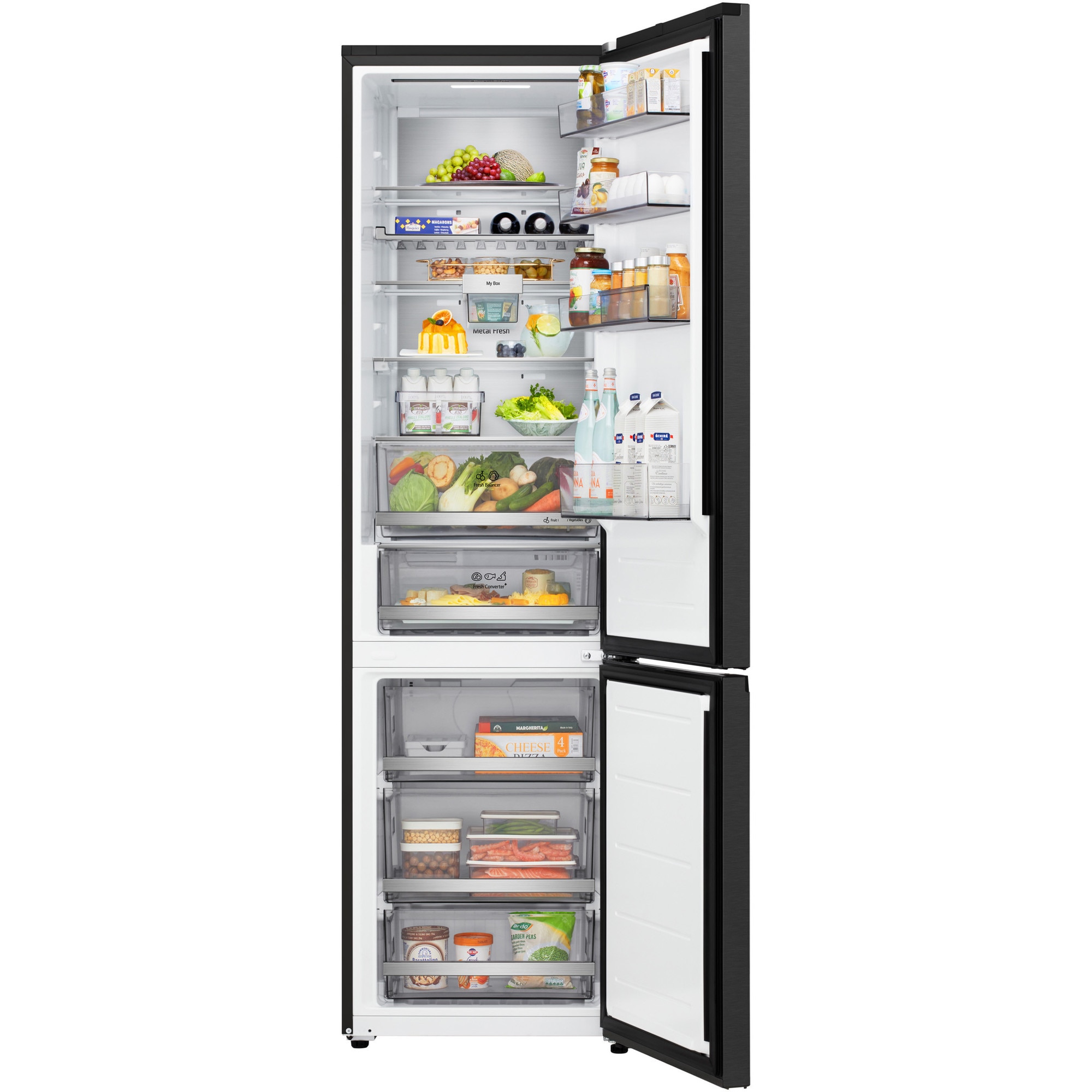 Combina frigorifica LG GBBS726AEV, No Frost, 375 l, H 203 cm, Clasa A, Wi-Fi, Negru