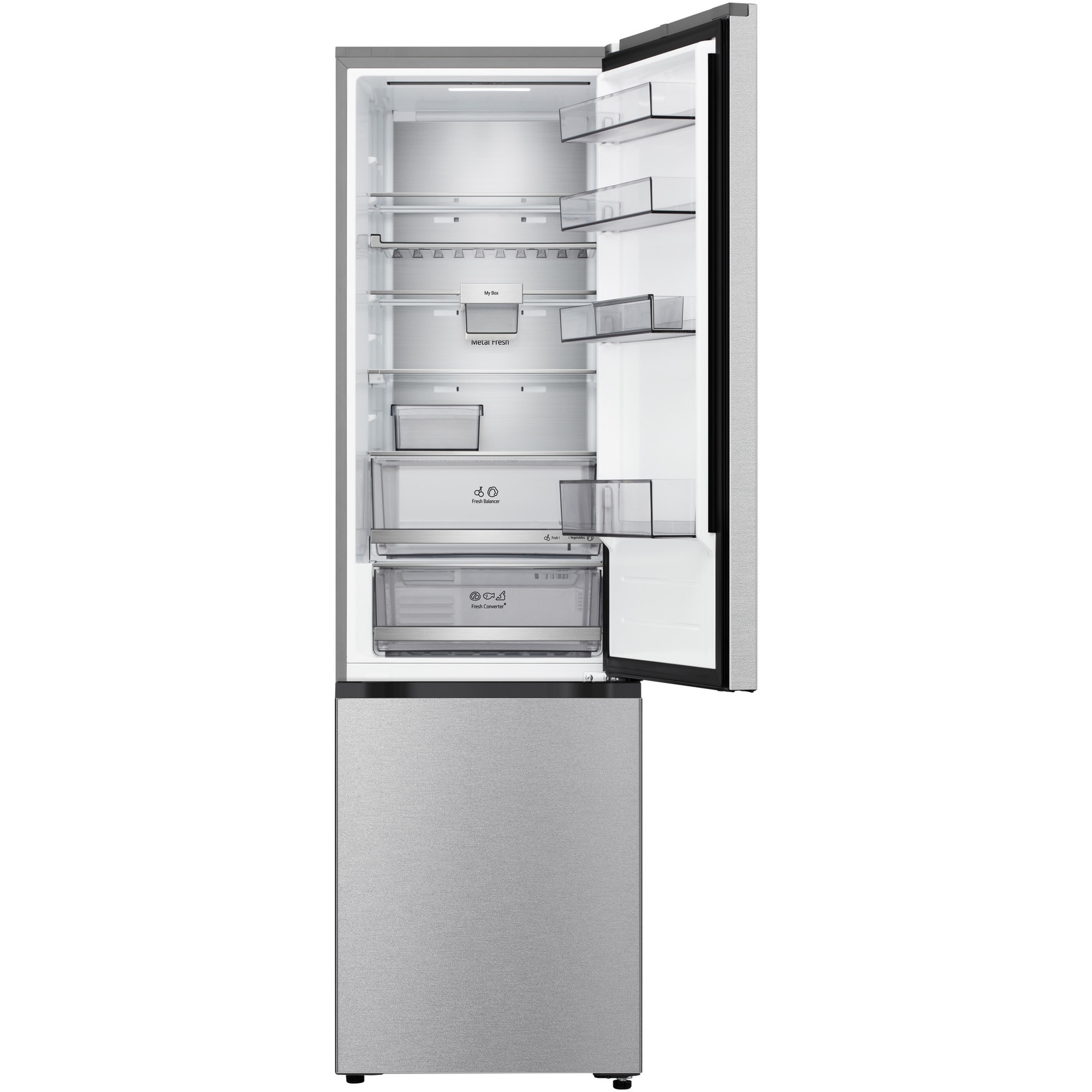 Combină Frigorifică LG, No Frost, 375 L, Wi-Fi, Compresor Smart Inverter, Fresh Converter+Cls A, Argintiu