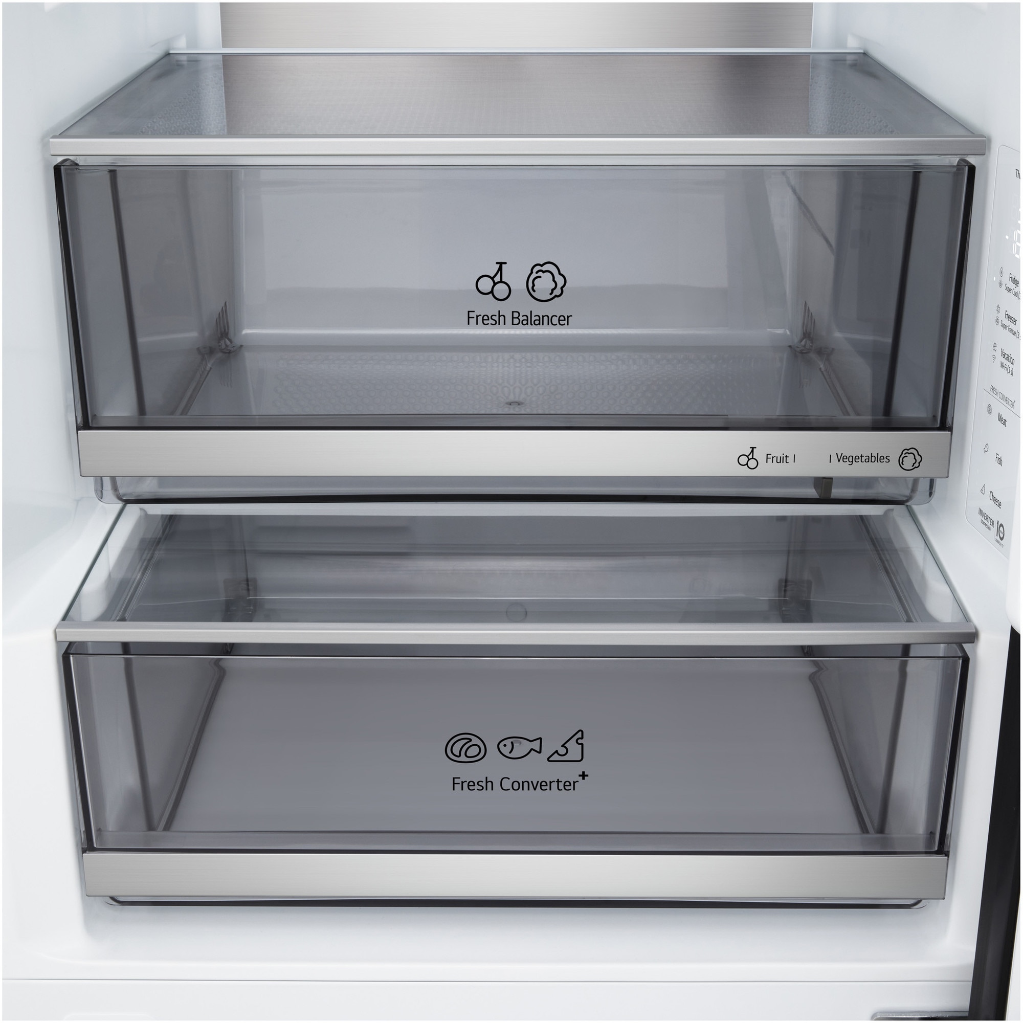 Combină Frigorifică LG, No Frost, 375 L, Wi-Fi, Compresor Smart Inverter, Fresh Converter+Cls A, Argintiu