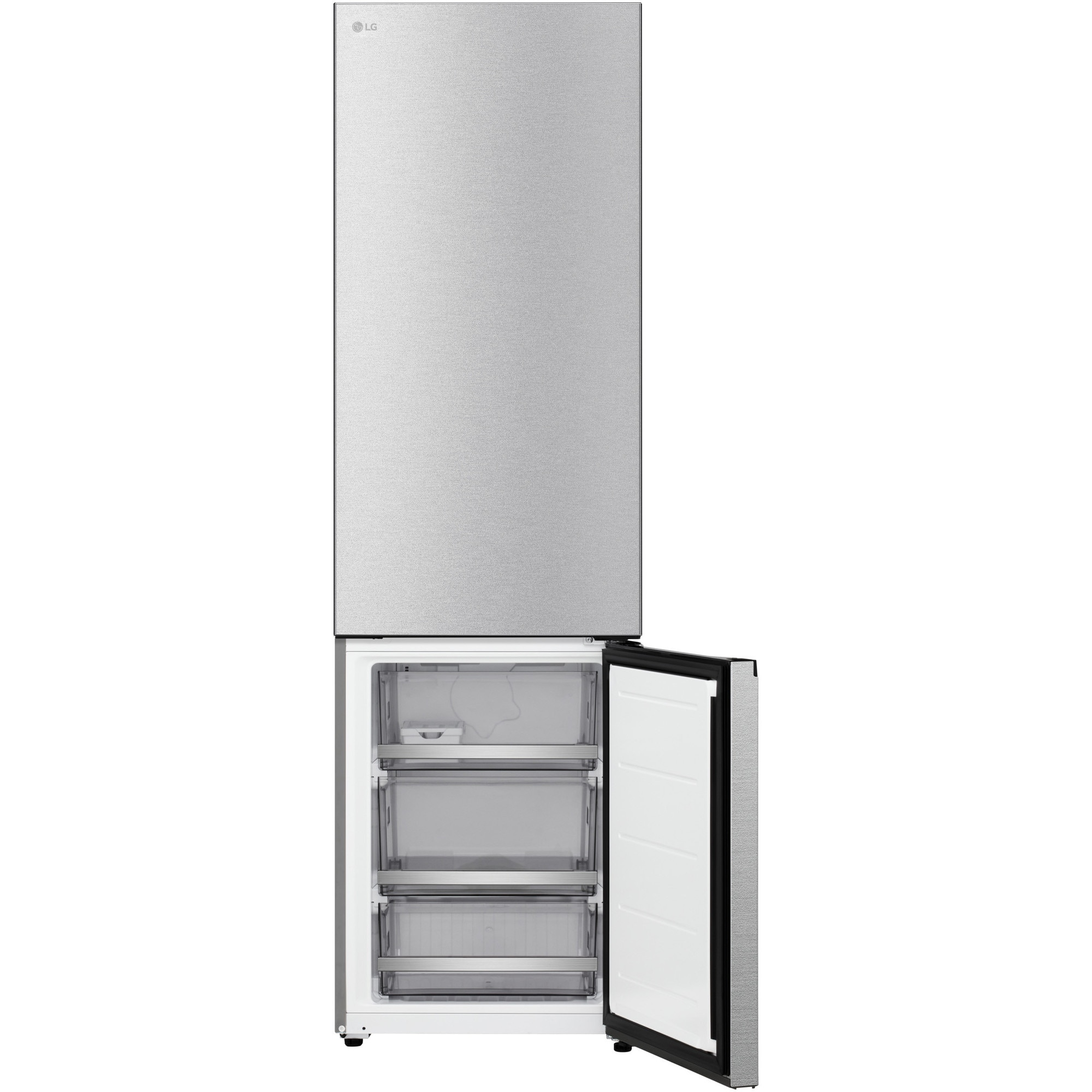 Combină Frigorifică LG, No Frost, 375 L, Wi-Fi, Compresor Smart Inverter, Fresh Converter+Cls A, Argintiu